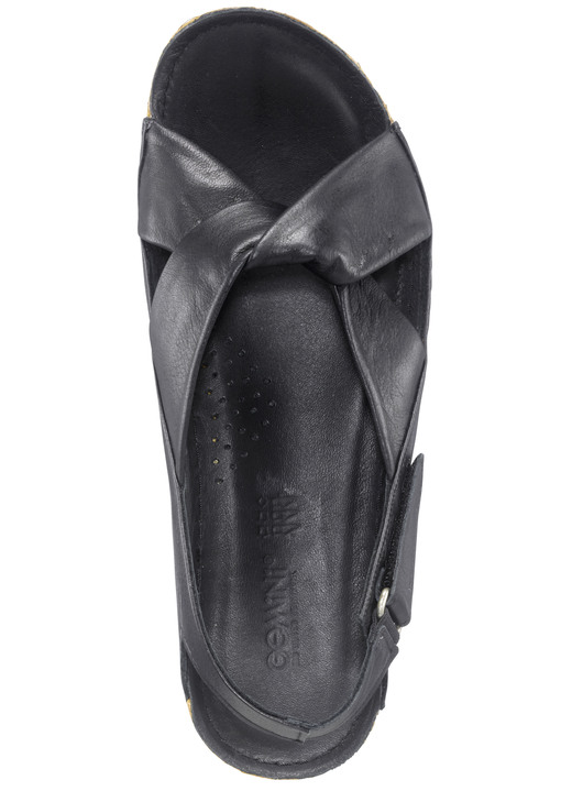 Sandaletten & Pantoletten - Gemini, bequeme Damen-Sandalen, Weite G, mit Gummizug, in Größe 036 bis 042, in Farbe COGNAC Ansicht 9