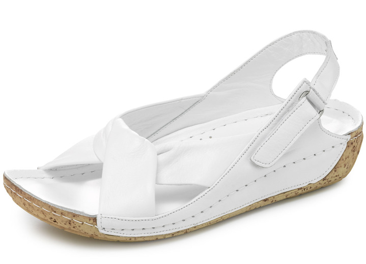 Sandaletten & Pantoletten - Gemini, bequeme Damen-Sandalen, Weite G, mit Gummizug Ansicht 7 Sandaletten & Pantoletten - Gemini, bequeme Damen-Sandalen, Weite G, mit Gummizug, in Größe 036 bis 042, in Farbe JEANS Ansicht 7