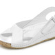 Sandaletten & Pantoletten - Gemini, bequeme Damen-Sandalen, Weite G, mit Gummizug, in Größe 036 bis 042, in Farbe JEANS – Farbe WEISS – Ansicht 1