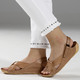 Sandaletten & Pantoletten - Gemini, bequeme Damen-Sandalen, Weite G, mit Gummizug, in Größe 036 bis 042, in Farbe COGNAC – Farbe COGNAC – Ansicht 4