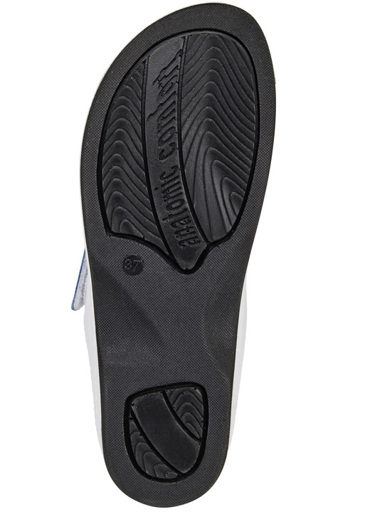 Damenmode - ELENA EDEN Pantolette mit Kontrast-Einsätzen, in Größe 036 bis 042, in Farbe WEISS Ansicht 3