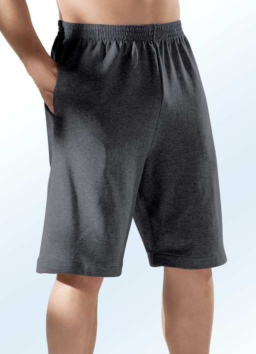 Freizeithosen - Shorts in 4 Farben Ansicht 2 Freizeithosen - Shorts in 4 Farben, in Größe 046 bis 058, in Farbe GRAU MELIERT Ansicht 2