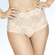Slips - Miss Mary Miederslip mit unterlegter Elastikspitze im Vorderteil – Farbe BEIGE – Ansicht 1 Slips - Miss Mary Miederslip mit unterlegter Elastikspitze im Vorderteil, in Größe 038 bis 056, in Farbe ROT – Farbe BEIGE – Ansicht 1