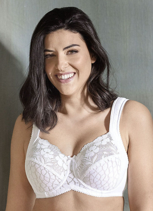 Bügel-BH - Miss Mary Bügel-BH mit strukturiertem Vorderteil, in Größe 075 bis 110, in Cup D, in Farbe FLIEDER Ansicht 18