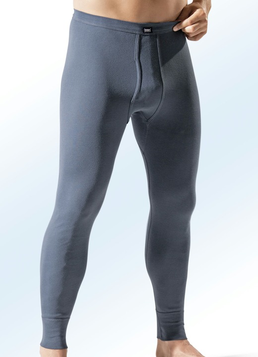 Slips & Unterhosen - Dreierpack Unterhosen, lang, uni, in Größe 005 bis 011, in Farbe 2X DUNKELGRAU, 1X ULTRAMARIN