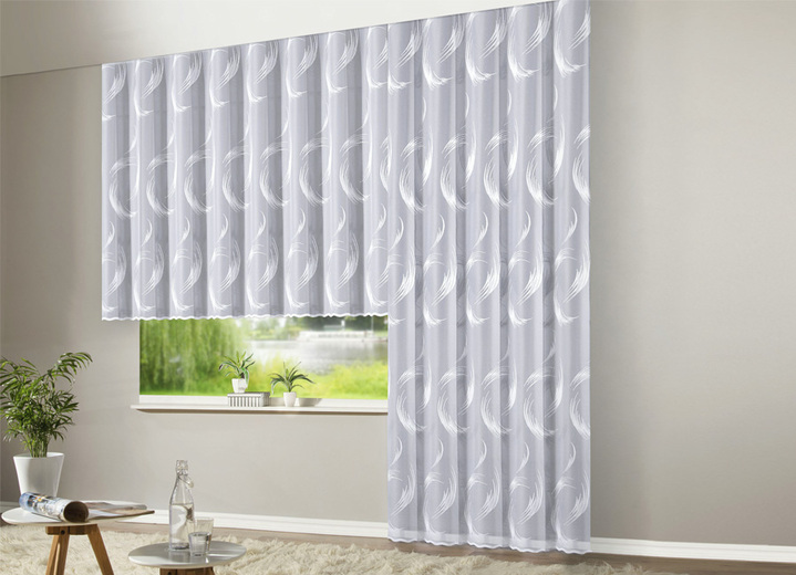 Klassisch - Store mit Universalschienenband Ansicht 2 Klassisch - Store mit Universalschienenband, in Größe 136 (H100xB300 cm) bis 291 (H245xB450 cm), in Farbe WEISS Ansicht 2