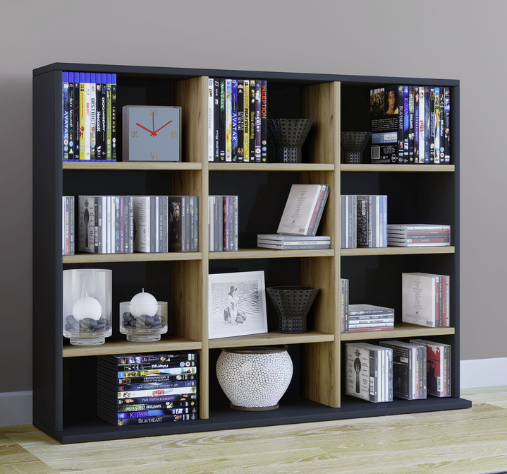 Regale - Regal aus Holzstruktur-Nachbildung Ansicht 10 Regale - Regal aus Holzstruktur-Nachbildung, in Farbe WEISS-HONIGEICHE, in Ausführung Regal, klein Ansicht 10