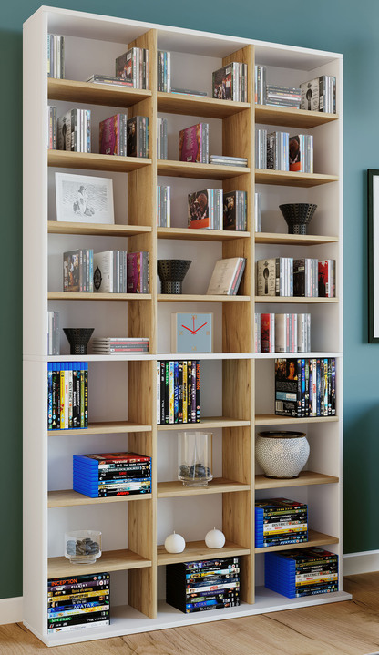 Regale - Regal aus Holzstruktur-Nachbildung Ansicht 11 Regale - Regal aus Holzstruktur-Nachbildung, in Farbe WEISS-HONIGEICHE, in Ausführung Regal, klein Ansicht 11