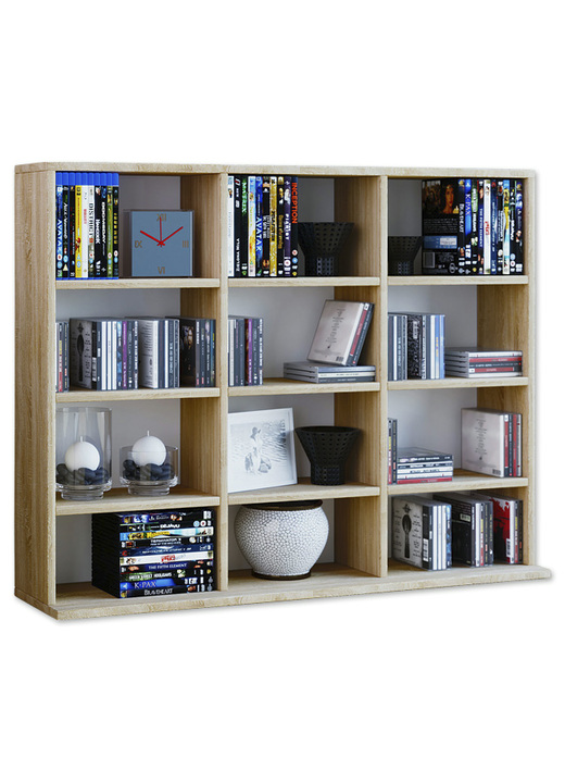 Regale - Regal aus Holzstruktur-Nachbildung Ansicht 5 Regale - Regal aus Holzstruktur-Nachbildung, in Farbe WEISS-HONIGEICHE, in Ausführung Regal, klein Ansicht 5