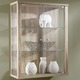 Vitrinen - Hängevitrine mit ESG-Sicherheitsglas, in Farbe WEISS, in Ausführung ohne LED-Beleuchtung – Farbe EICHE-SONOMA – Ansicht 1