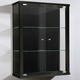 Vitrinen - Hängevitrine mit ESG-Sicherheitsglas, in Farbe WEISS, in Ausführung ohne LED-Beleuchtung – Farbe SCHWARZ – Ansicht 1