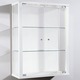 Vitrinen - Hängevitrine mit ESG-Sicherheitsglas, in Farbe WEISS, in Ausführung ohne LED-Beleuchtung