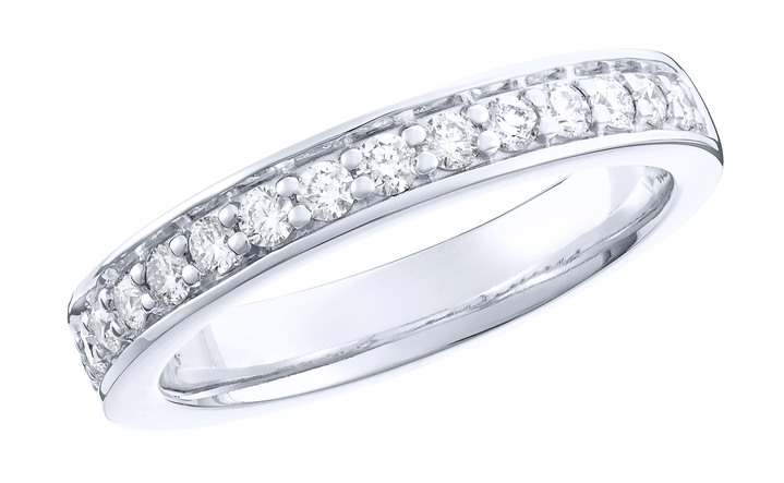 Platin - Platin Memoire-Ring mit lupenreinen Brillanten, in Größe 160 bis 220, in Farbe  Ansicht 2