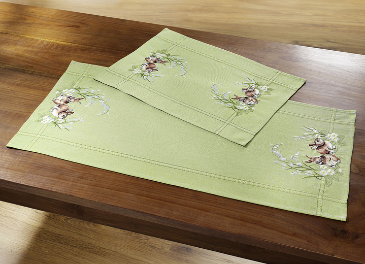 Tischdecken - Tisch- und Raumdekoration , in Größe 101 (Deckchen, 35/ 50 cm) bis 404 (Kissenbezug, 40/ 40 cm), in Farbe GRÜN Ansicht 3