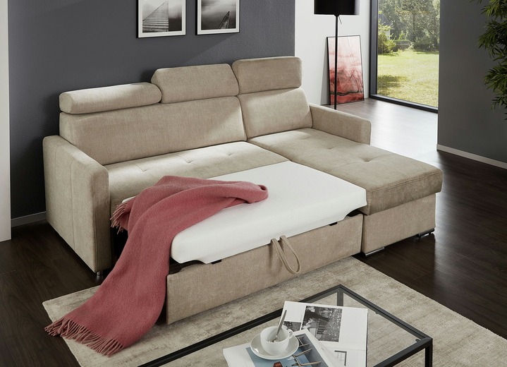 Polsterecken - Polsterecke mit Schlaffunktion und Bettkasten, in Farbe BRAUN Ansicht 11