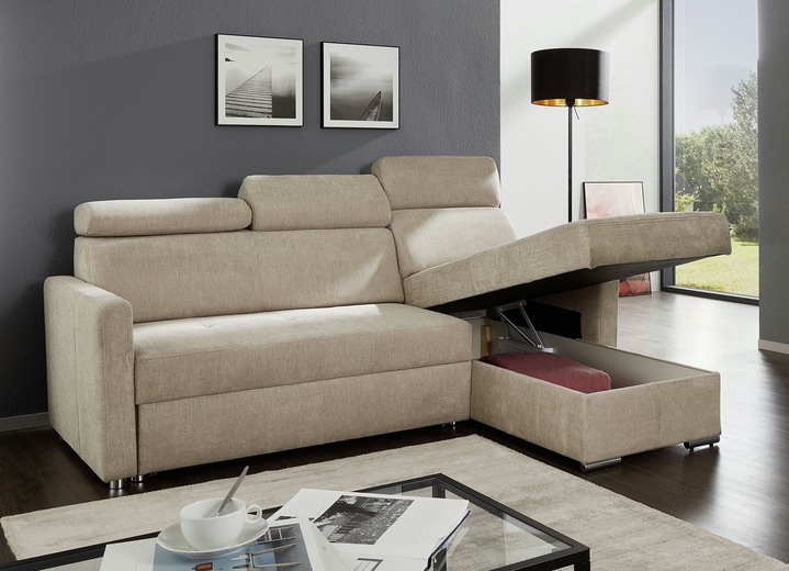 Polsterecken - Polsterecke mit Schlaffunktion und Bettkasten, in Farbe BRAUN Ansicht 12