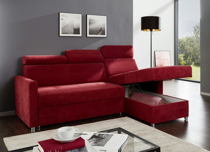 Polsterecken - Polsterecke mit Schlaffunktion und Bettkasten, in Farbe BRAUN Ansicht 6