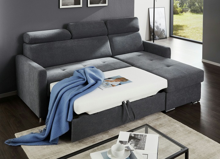 Polsterecken - Polsterecke mit Schlaffunktion und Bettkasten, in Farbe BRAUN Ansicht 8