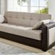 Schlafsofas - Schlafsofa Inklusive Kissen, in Farbe BRAUN-BRAUN – Farbe BRAUN-BEIGE – Ansicht 1