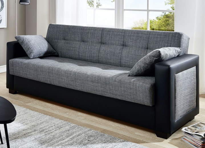 Schlafsofas - Schlafsofa Inklusive Kissen, in Farbe BRAUN-BRAUN Ansicht 3