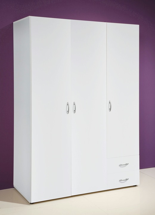 - Kleiderschrank, verschiedene Ausführungen, in Farbe WEISS, in Ausführung Kleiderschrank, 3-türig