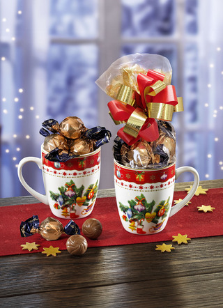 Weihnachtstasse, 2er-Set, inklusive süßer Füllung