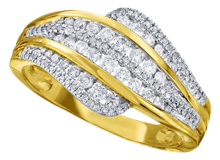 Ringe - Mehrreihig gefasster Damenring, in Größe 160 bis 220, in Farbe  Ansicht 2