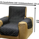 - Wende-Schoner für Sessel oder Sofa, in Größe 875 (Sesselschoner, 170x190 cm) bis 895 (Sofaschoner, 290x190 cm), in Farbe BEIGE-BRAUN – Farbe BEIGE-BRAUN – Ansicht 4