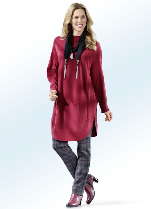 - Hose in angesagter Karo-Dessinierung, in Größe 038 bis 058, in Farbe ANTHR.-ROT Ansicht 2