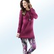 Pullover - Longpullover mit Schurwolle – Farbe BEERE – Ansicht 2 Pullover - Longpullover mit Schurwolle, in Größe 040 bis 060, in Farbe BEERE – Farbe BEERE – Ansicht 2