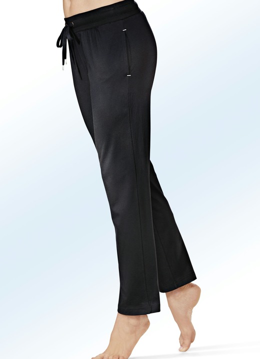 Schlafanzüge & Shortys - Zweierpack Schlaf- und Freizeithosen mit Kordelzug Ansicht 4 Schlafanzüge & Shortys - Zweierpack Schlaf- und Freizeithosen mit Kordelzug, in Größe 036 bis 056, in Farbe SCHWARZ/MARINE Ansicht 4