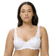 Bügel-BH - Triumph Amourette Bügel-BH mit Elastikspitze, in Größe 075 bis 095, in Cup A, in Farbe WEISS – Farbe WEISS – Ansicht 1