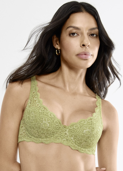 Triumph - Triumph Amourette Bügel-BH mit Elastikspitze, in Größe 075 bis 095, in Cup A, in Farbe PISTAZIE Ansicht 5