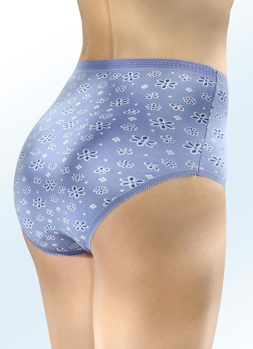 Slips - Sechserpack Slips mit elastischen Abschlüssen, in Größe 040 bis 060, in Farbe 3X JEANSBLAU-WEISS-MARINE, 3X JEANSBLAU Ansicht 2