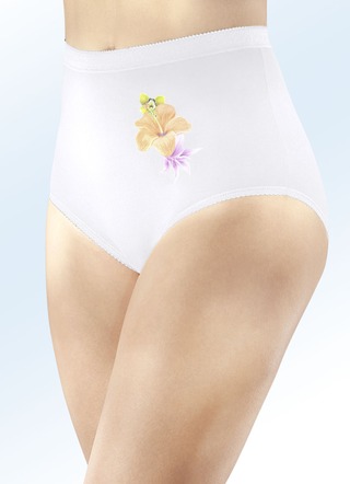 Fünferpack Slips mit Blumenmotiv