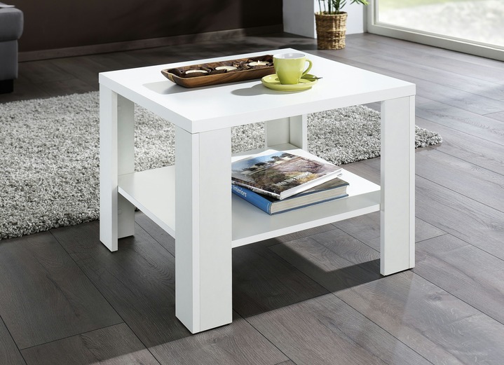 Couchtische - Couchtisch in verschiedenen Ausführungen, in Farbe WEISS, in Ausführung quadratisch