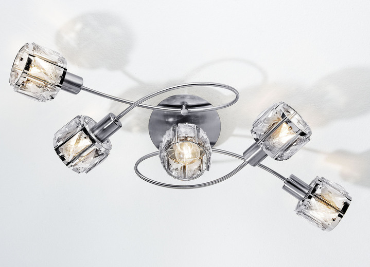 Lampen & Leuchten - LED-Leuchte aus Metall, in Farbe EDELSTAHL, in Ausführung LED-Deckenleuchte, 3-flammig Ansicht 2