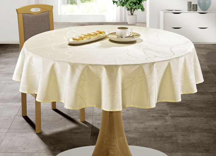 Tischdecken - Tisch- und Raumdekoration mit Fleckschutzversiegelung Ansicht 3 Tischdecken - Tisch- und Raumdekoration mit Fleckschutzversiegelung, in Größe 130 (Läufer, 40/150 cm) bis 404 (Kissenbezug, 40/ 40 cm), in Farbe CHAMPAGNER Ansicht 3