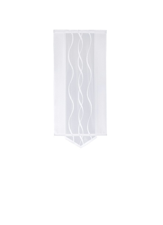 Modern - Schiebegardine mit dezentem Wellen-Dessin, in Größe 448 (H125xB57 cm) bis 452 (H160xB57 cm), in Farbe WEISS Ansicht 2