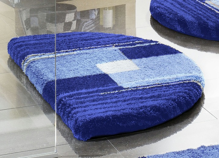 Badgarnituren - Badgarnitur mit rutschhemmender Rückseite, in Größe 100 (Vorleger halbrund, 50/ 80 cm) bis 112 (WC-Deckelbezug, 47/ 50 cm), in Farbe TÜRKIS Ansicht 16