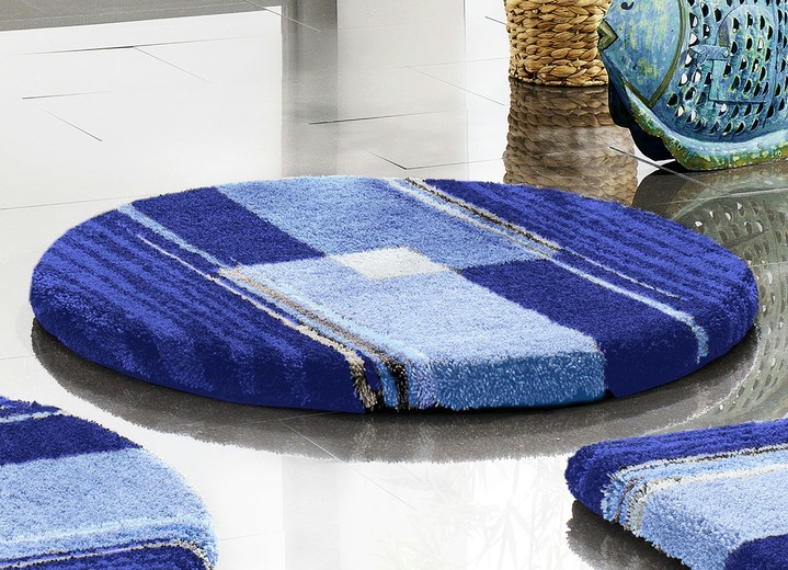 Badgarnituren - Badgarnitur mit rutschhemmender Rückseite, in Größe 100 (Vorleger halbrund, 50/ 80 cm) bis 112 (WC-Deckelbezug, 47/ 50 cm), in Farbe TÜRKIS Ansicht 14