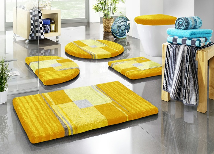 Badgarnituren - Badgarnitur mit rutschhemmender Rückseite, in Größe 100 (Vorleger halbrund, 50/ 80 cm) bis 112 (WC-Deckelbezug, 47/ 50 cm), in Farbe SAPHIR Ansicht 10