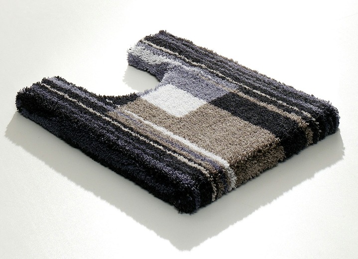 Badgarnituren - Badgarnitur mit rutschhemmender Rückseite, in Größe 100 (Vorleger halbrund, 50/ 80 cm) bis 112 (WC-Deckelbezug, 47/ 50 cm), in Farbe SAPHIR Ansicht 7