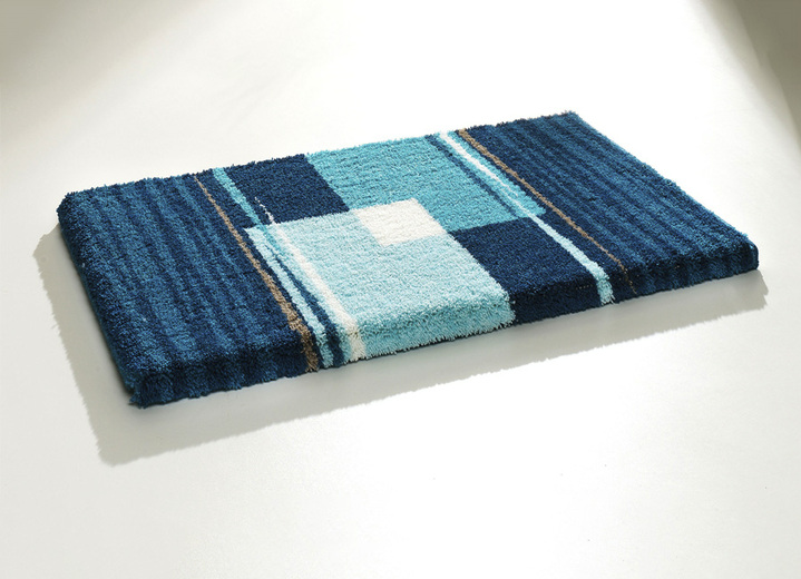 Badgarnituren - Badgarnitur mit rutschhemmender Rückseite, in Größe 100 (Vorleger halbrund, 50/ 80 cm) bis 112 (WC-Deckelbezug, 47/ 50 cm), in Farbe TÜRKIS Ansicht 7
