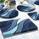 Badgarnituren - Kleine Wolke Badgarnitur in Table Tuft Qualität – Farbe BLAU – Ansicht 2 Badgarnituren - Kleine Wolke Badgarnitur in Table Tuft Qualität, in Größe 100 (Vorleger halbrund, 50/ 80 cm) bis 112 (WC-Deckelbezug, 47/ 50 cm), in Farbe BEIGE – Farbe BLAU – Ansicht 2