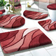 Badgarnituren - Kleine Wolke Badgarnitur in Table Tuft Qualität – Farbe BEERE – Ansicht 4 Badgarnituren - Kleine Wolke Badgarnitur in Table Tuft Qualität, in Größe 100 (Vorleger halbrund, 50/ 80 cm) bis 112 (WC-Deckelbezug, 47/ 50 cm), in Farbe BEIGE – Farbe BEERE – Ansicht 4