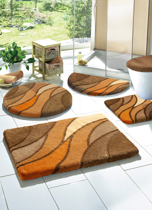 Badgarnituren - Kleine Wolke Badgarnitur in Table Tuft Qualität Ansicht 2 Badgarnituren - Kleine Wolke Badgarnitur in Table Tuft Qualität, in Größe 100 (Vorleger halbrund, 50/ 80 cm) bis 112 (WC-Deckelbezug, 47/ 50 cm), in Farbe BEIGE Ansicht 2