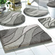 Badgarnituren - Kleine Wolke Badgarnitur in Table Tuft Qualität – Farbe GRAU – Ansicht 2 Badgarnituren - Kleine Wolke Badgarnitur in Table Tuft Qualität, in Größe 100 (Vorleger halbrund, 50/ 80 cm) bis 112 (WC-Deckelbezug, 47/ 50 cm), in Farbe BEIGE – Farbe GRAU – Ansicht 2