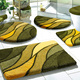 Badgarnituren - Kleine Wolke Badgarnitur in Table Tuft Qualität – Farbe GRÜN – Ansicht 2 Badgarnituren - Kleine Wolke Badgarnitur in Table Tuft Qualität, in Größe 100 (Vorleger halbrund, 50/ 80 cm) bis 112 (WC-Deckelbezug, 47/ 50 cm), in Farbe BEIGE – Farbe GRÜN – Ansicht 2