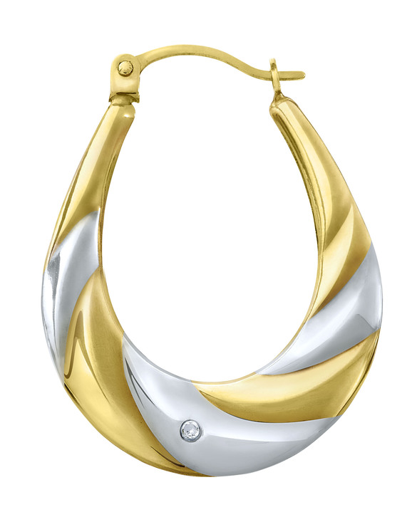 Ohrschmuck - Creolen aus Gold, in Farbe  Ansicht 2